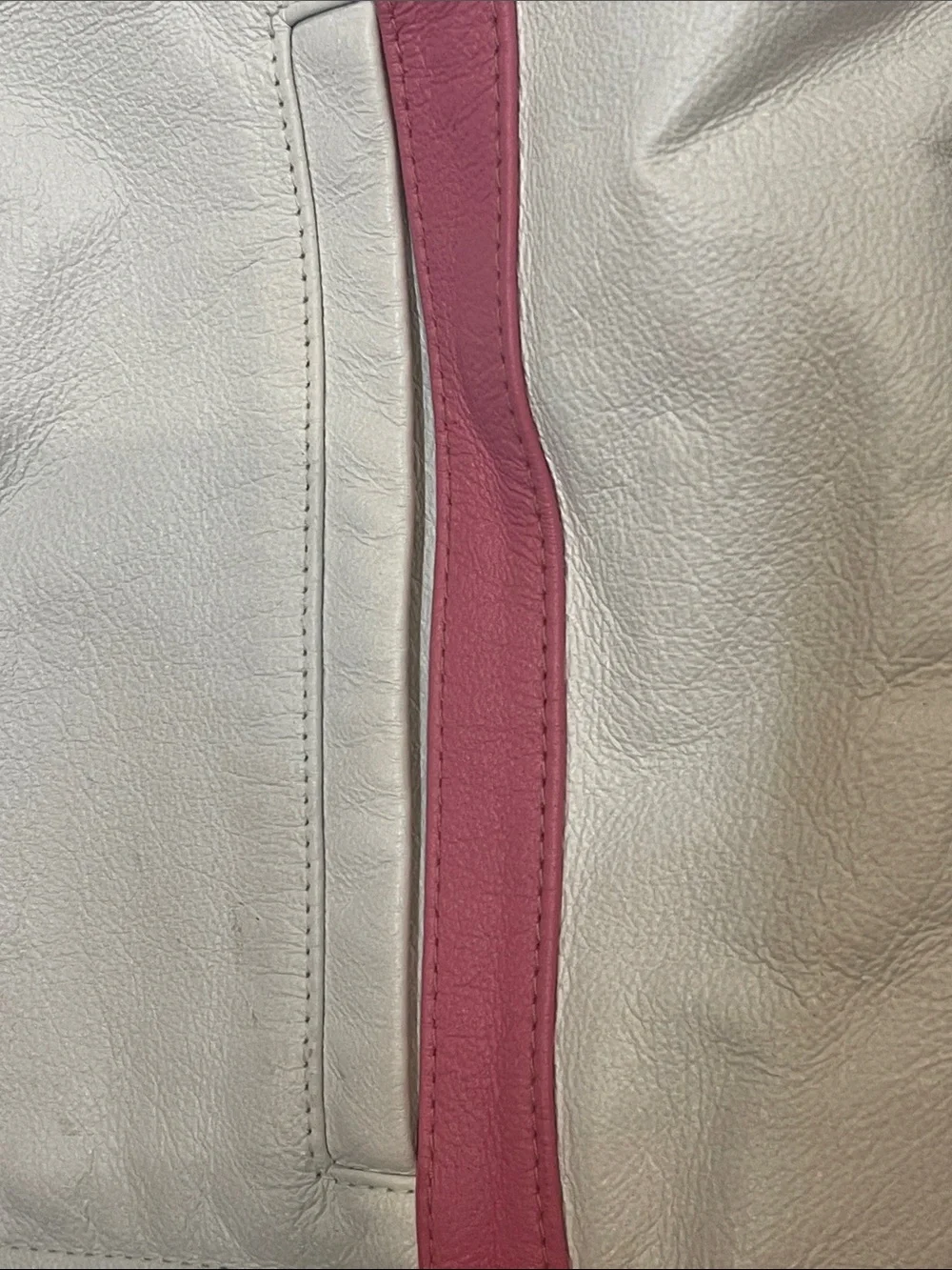 Classic White Women's Wilson’s Leather Jacket with Pink Trim ladies L - Picture 7 of 16